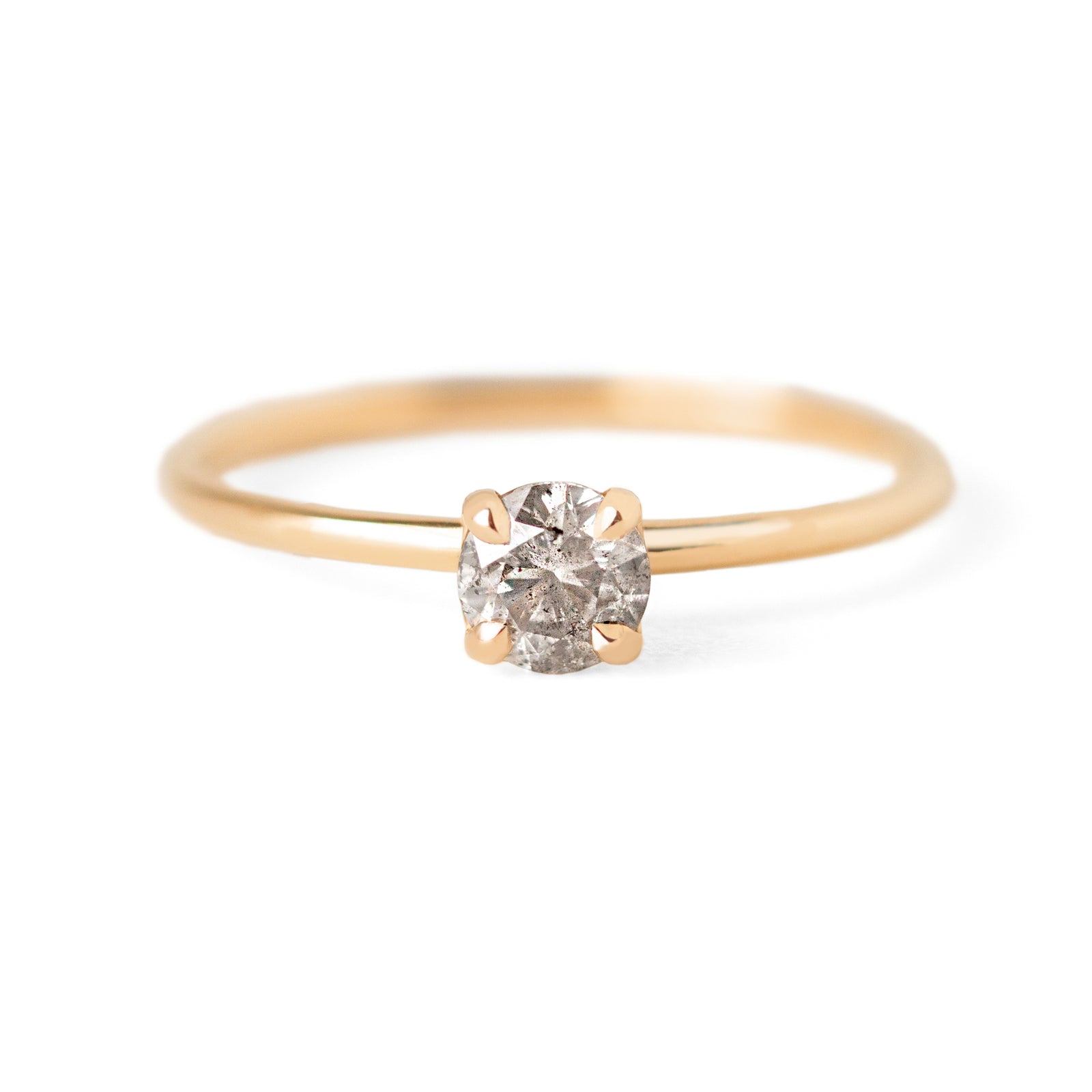 Jamie Park Jewelry - 1/2 ct. Round Salt and Pepper Solitaire Ring