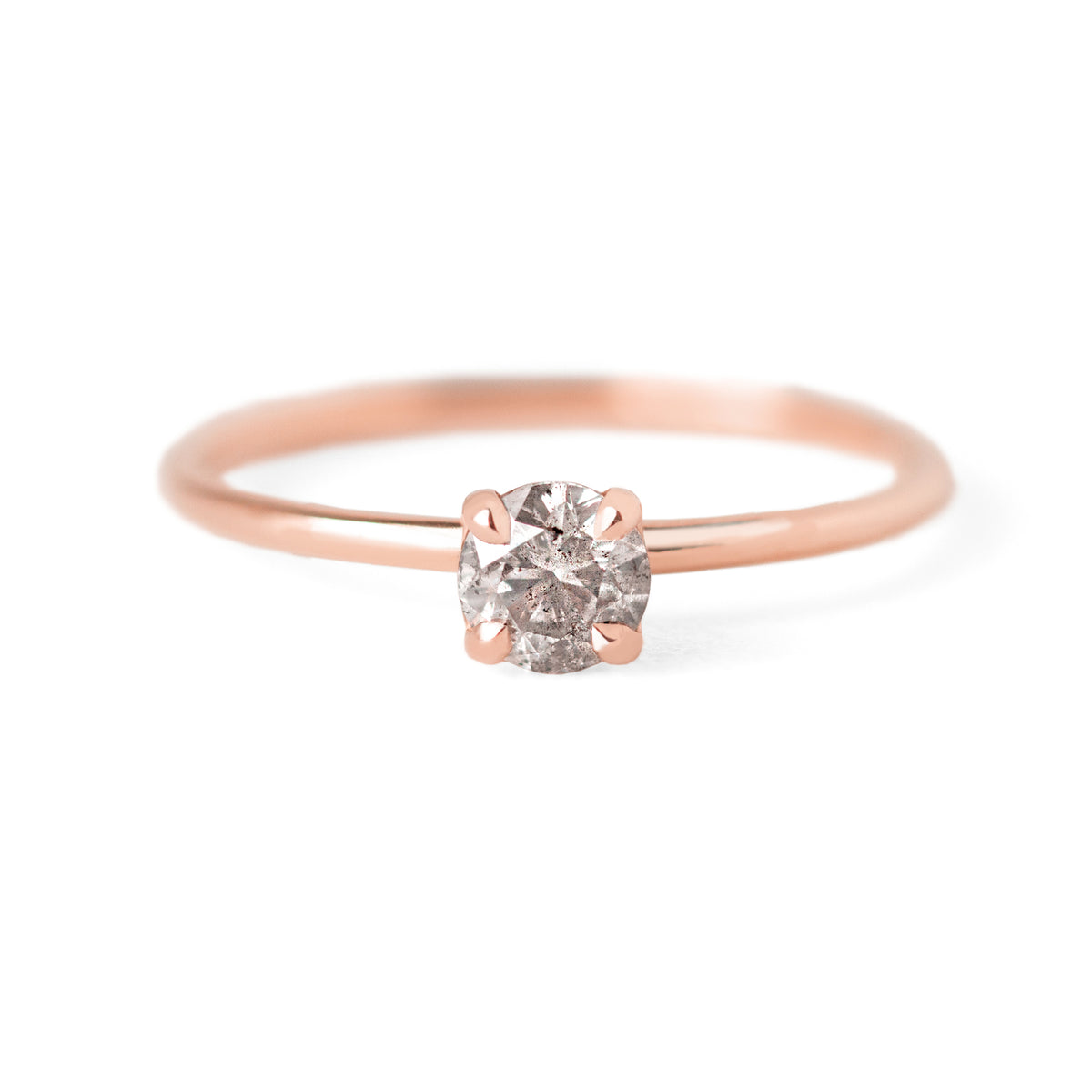 Jamie Park Jewelry - 1/2 ct. Round Salt and Pepper Solitaire Ring