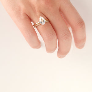 Jamie Park Jewelry - Sunshine Pear Cut Shite Sapphire Ring