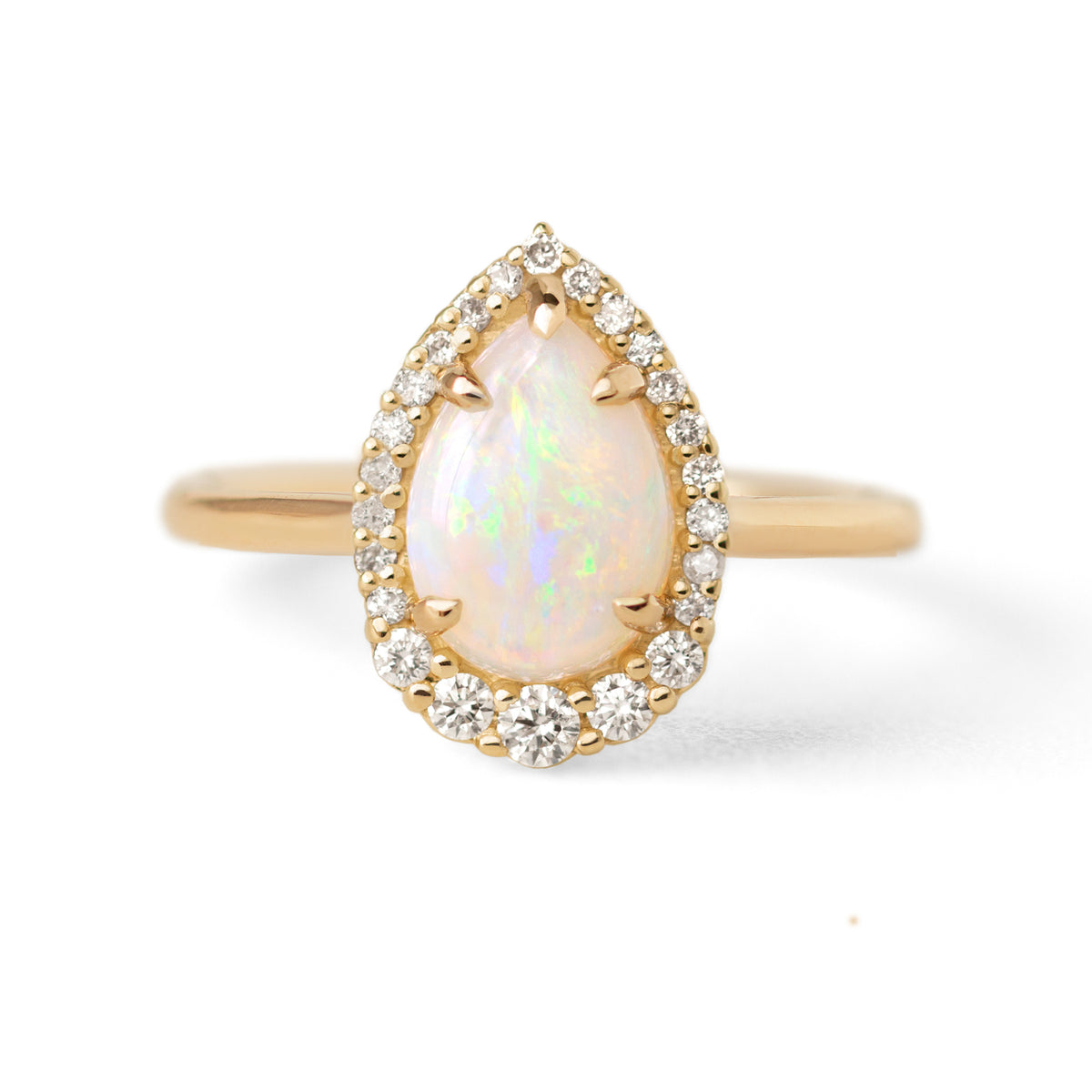Jamie Park Jewelry - Pear Cut Opal Diamond Ring
