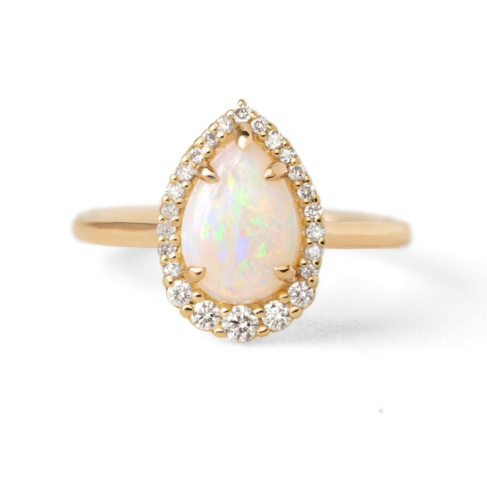 Jamie Park Jewelry - Pear Cut Opal Diamond Ring