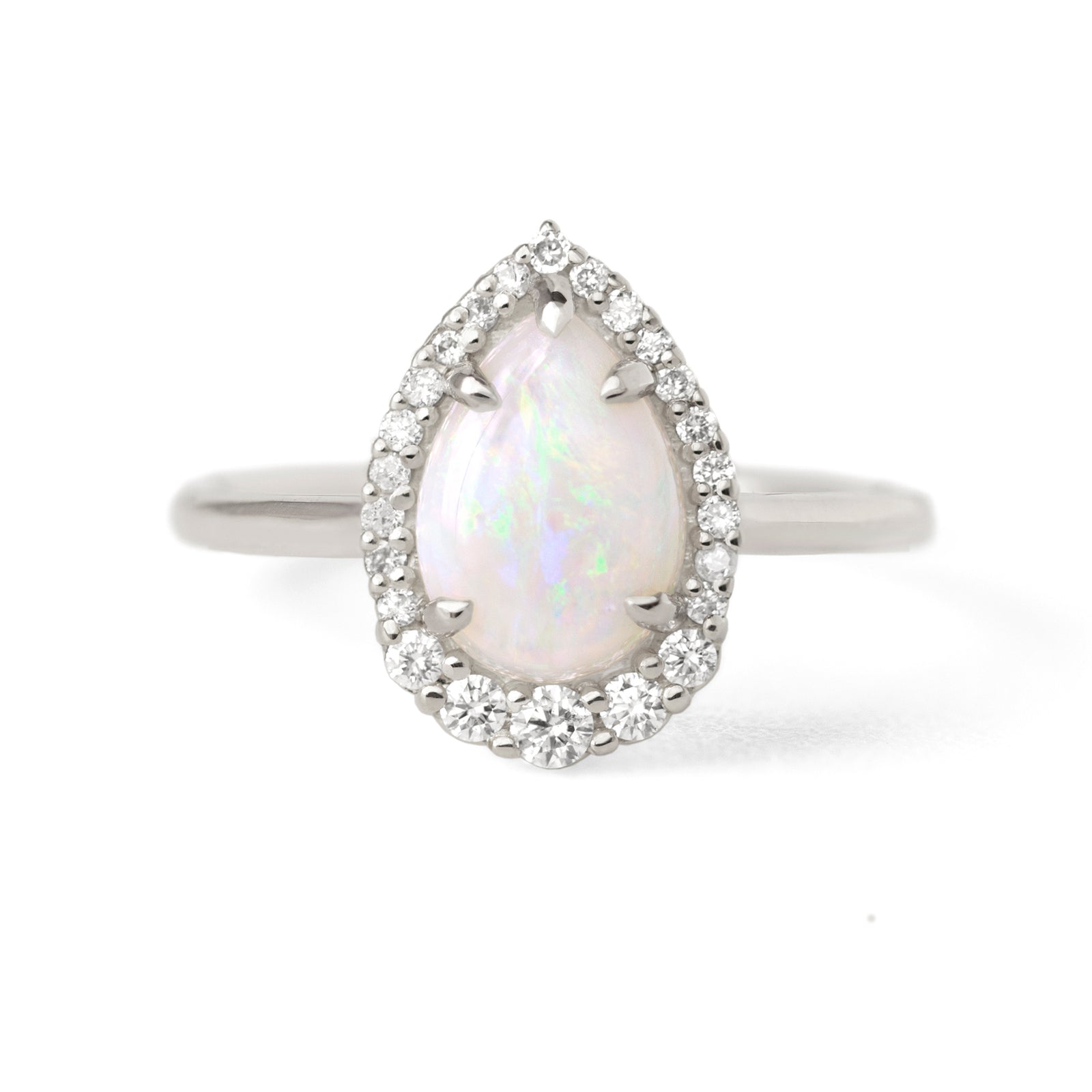 Jamie Park Jewelry - Pear Cut Opal Diamond Ring