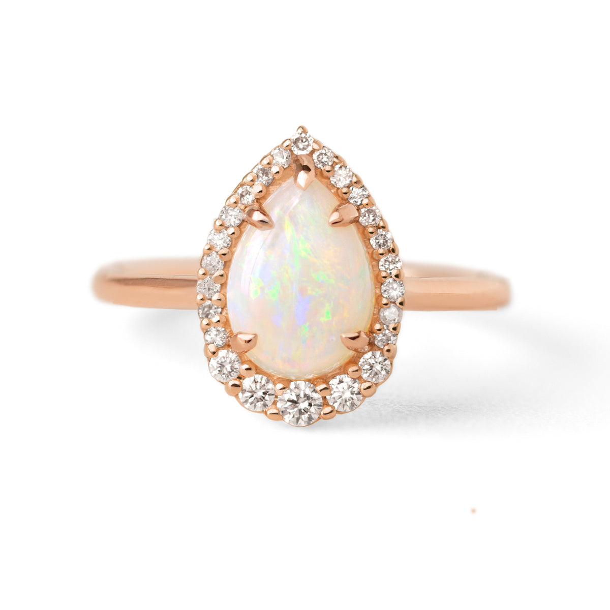 Jamie Park Jewelry - Pear Cut Opal Diamond Ring