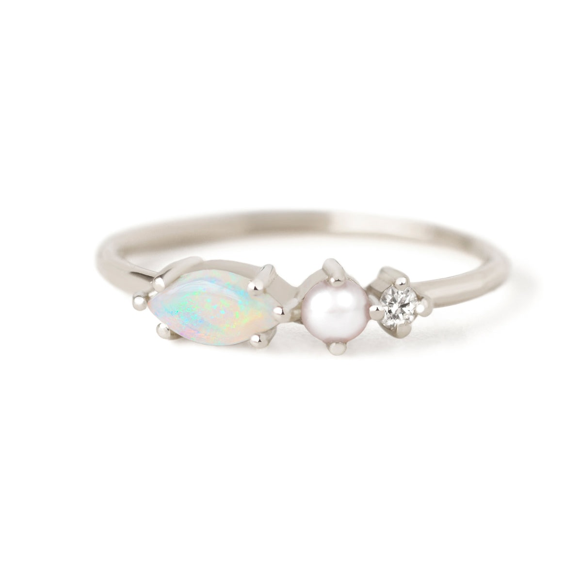 Jamie Park Jewelry- Opal Pearl Diamond Ring