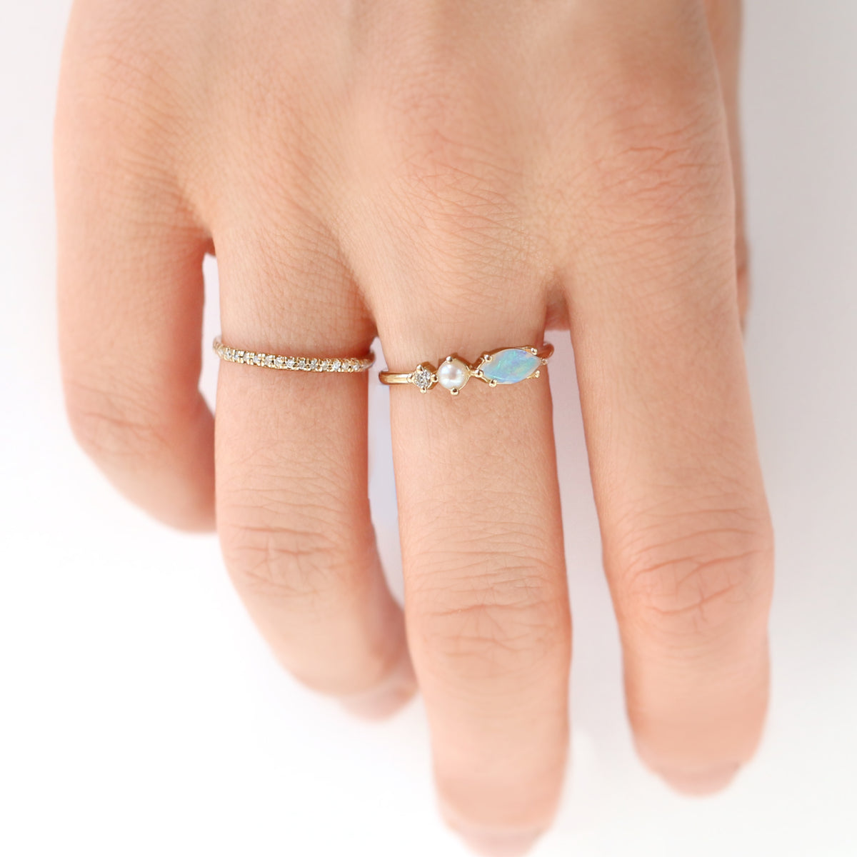 Jamie Park Jewelry Opal Pearl Diamond Ring