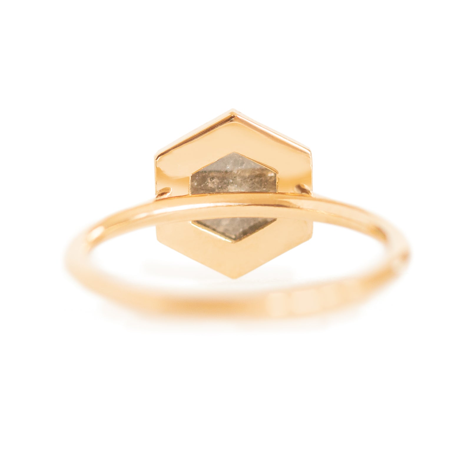 Dunn 1.25 ct. Hexagon Salt and Pepper Diamond Halo Ring