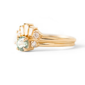 Montana Teal Sapphire Diamond Ring