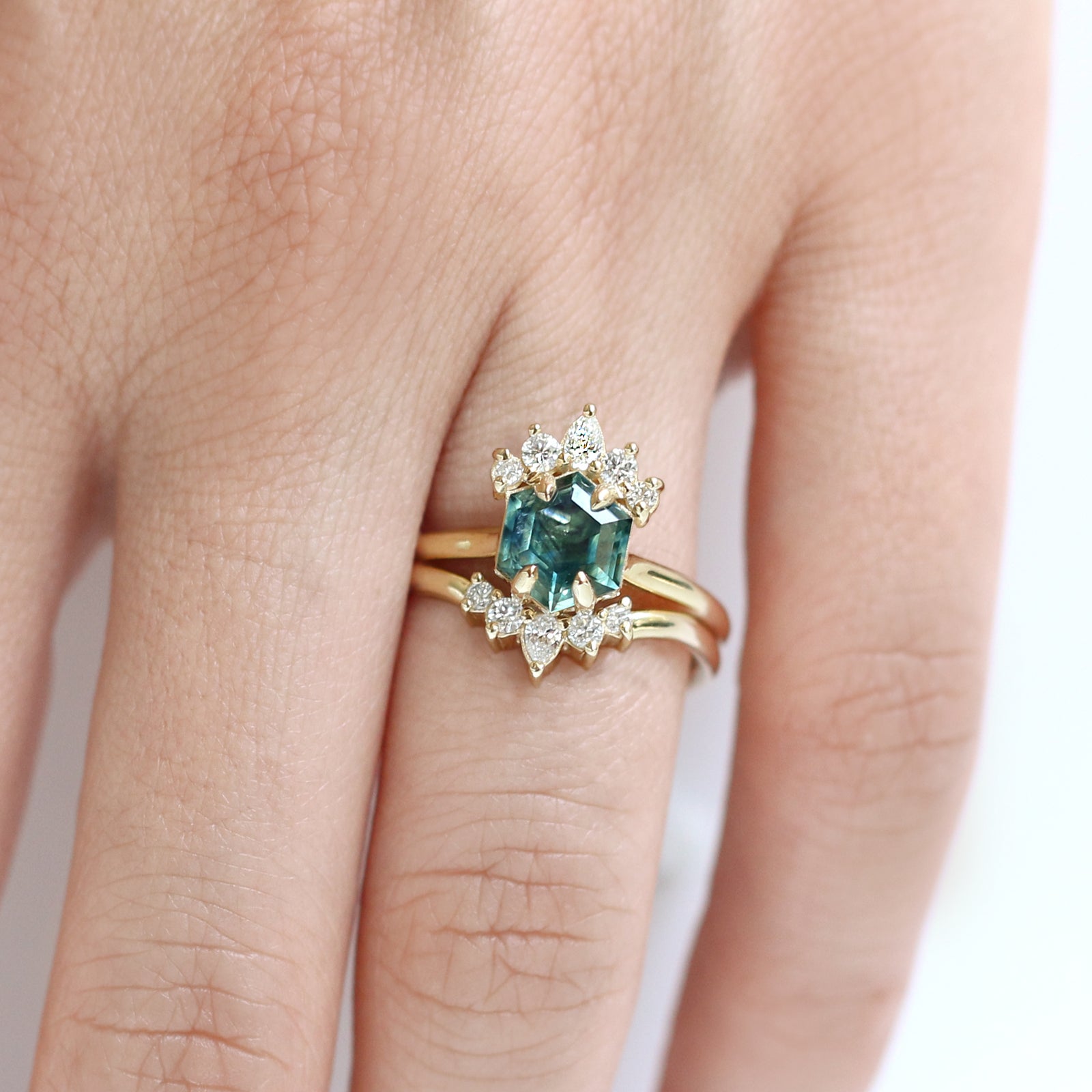 Jordan Pear Cut Diamond Contour Band