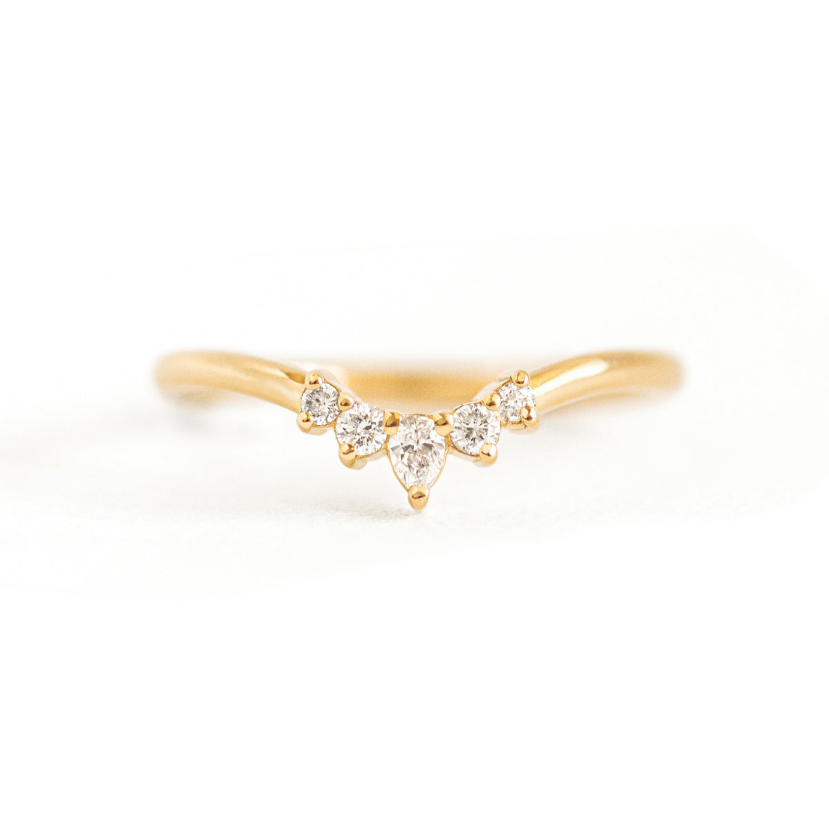 Jordan Pear Cut Diamond Contour Band