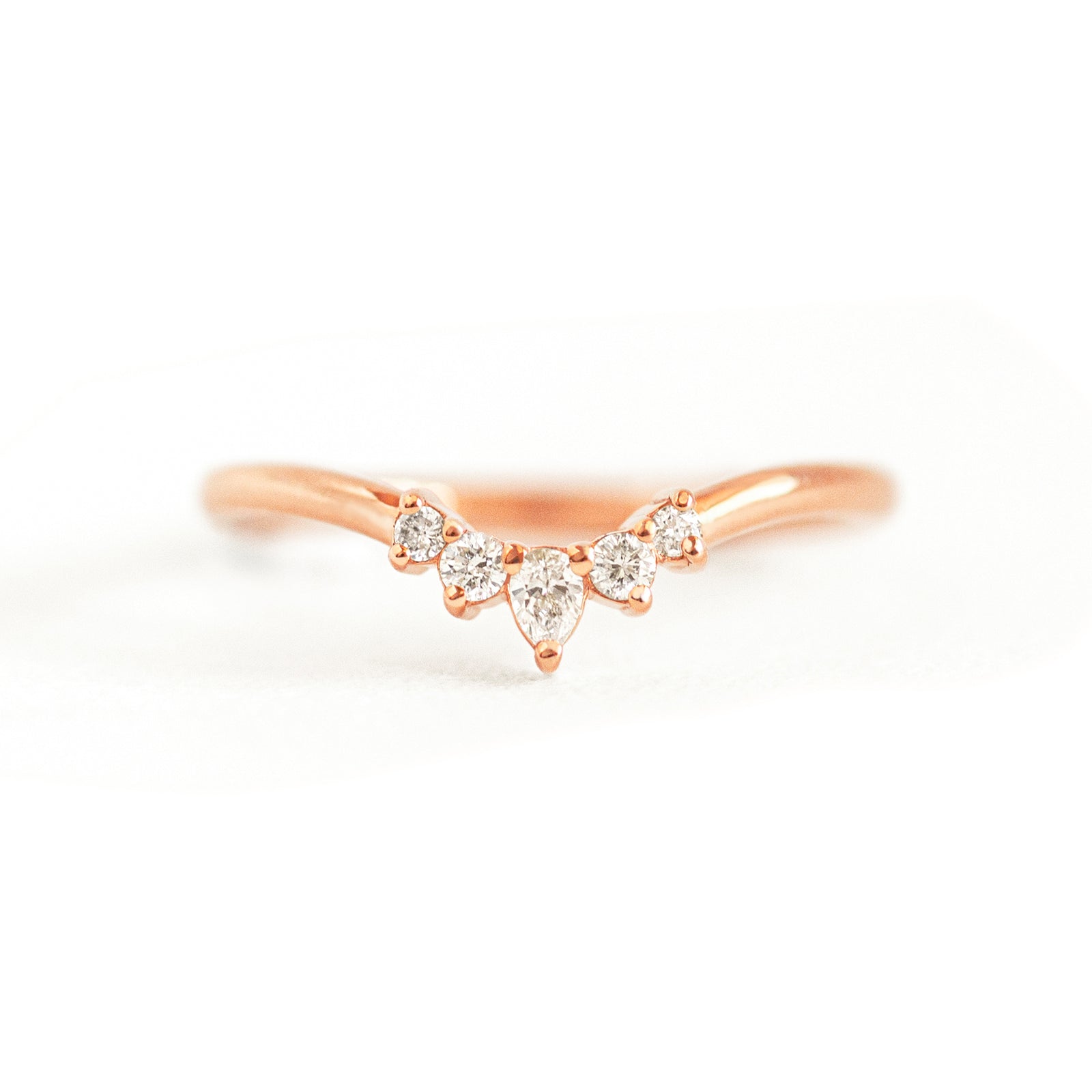 Jordan Pear Cut Diamond Contour Band