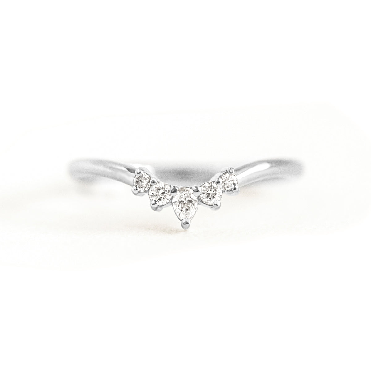 Jordan Pear Cut Diamond Contour Band