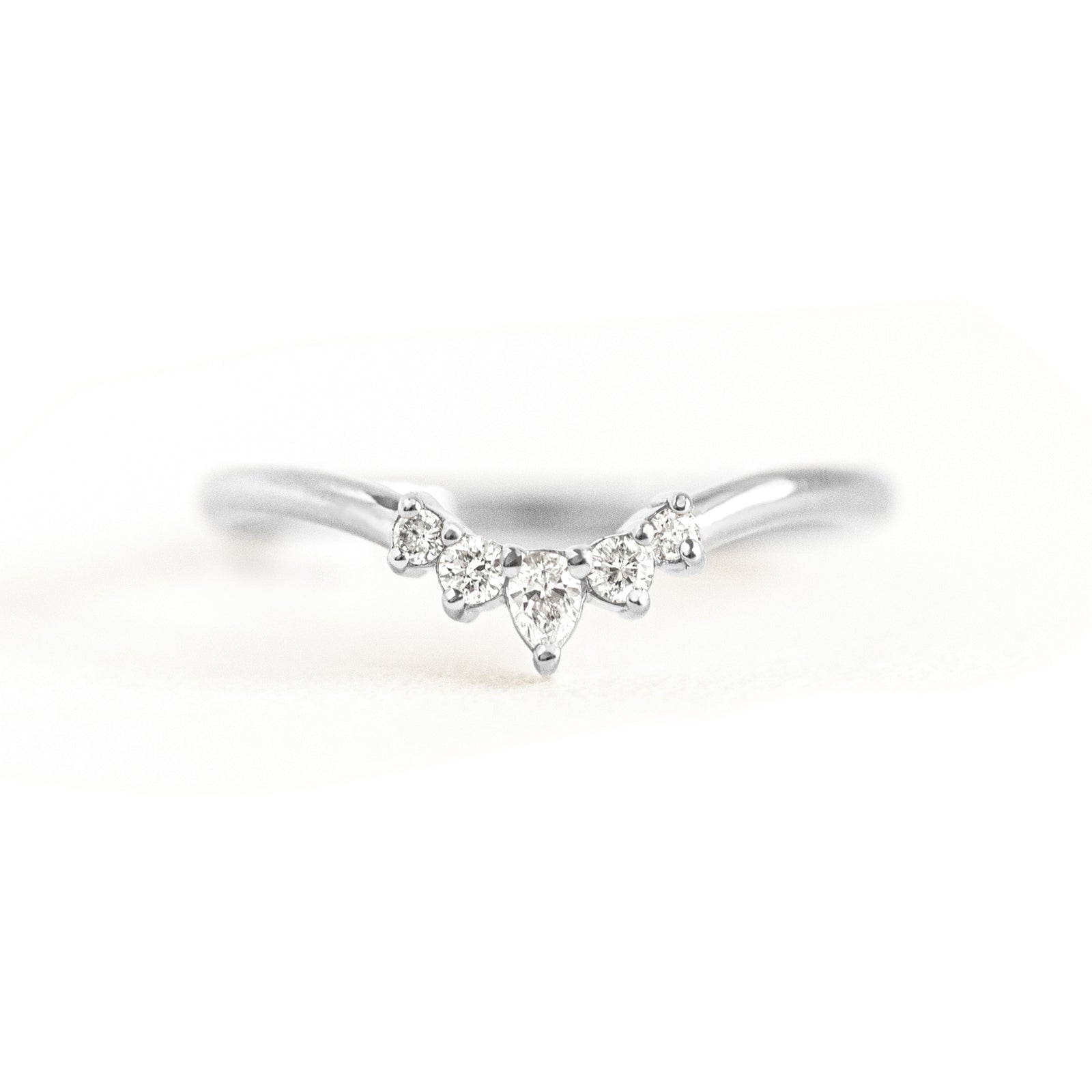 Jordan Pear Cut Diamond Contour Band