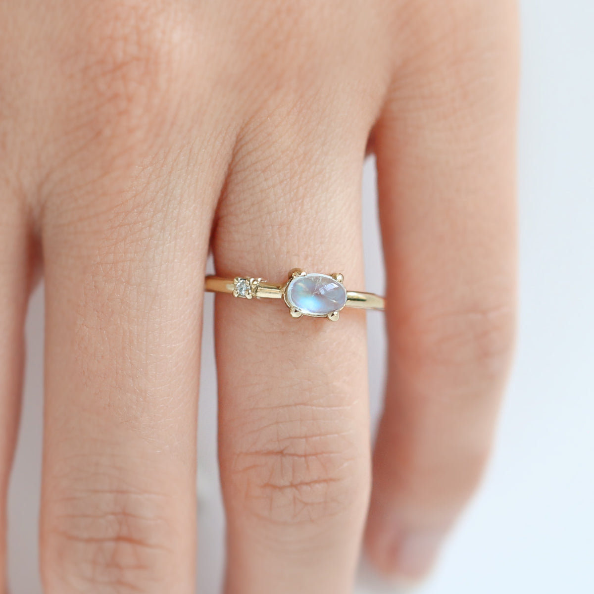 Moonstone Orbit Ring