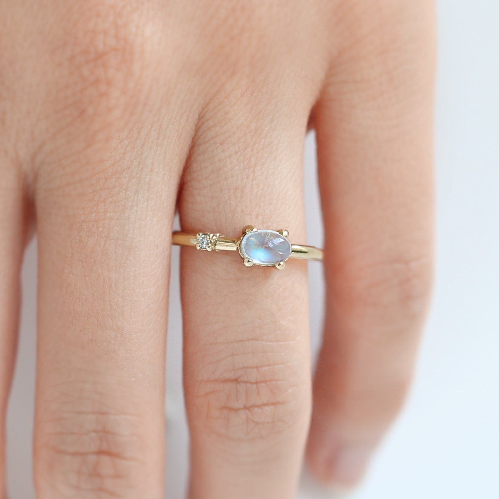 Moonstone Orbit Ring