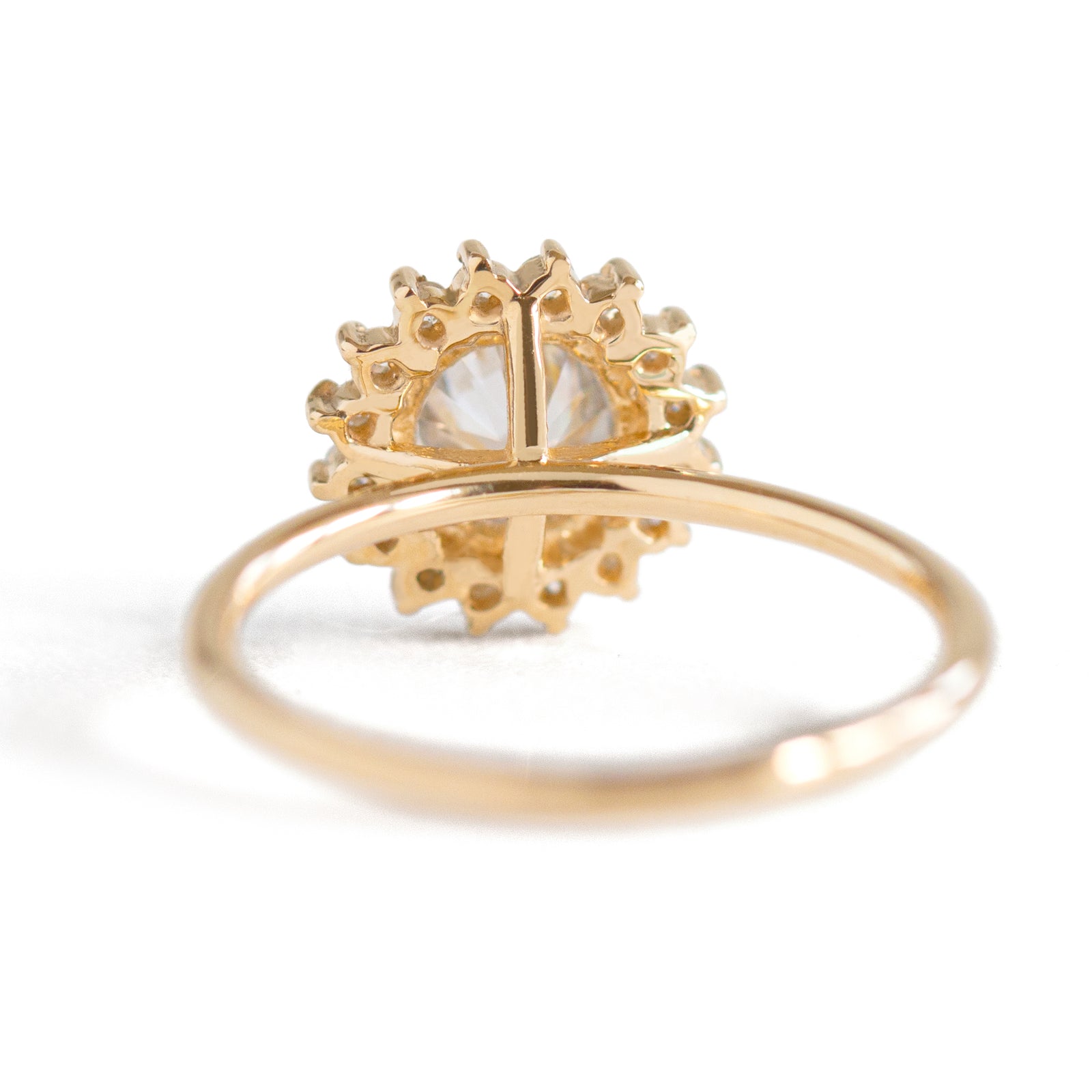 Emma Round Halo Ring | Moissanite