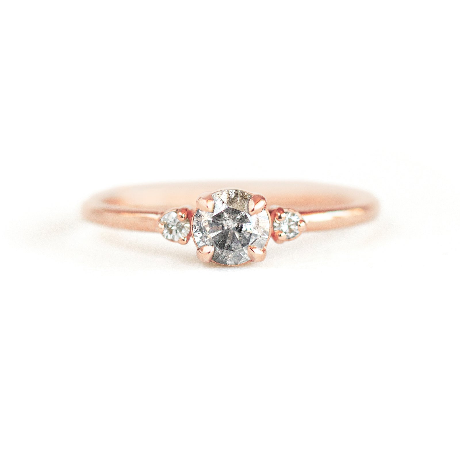 Grace 1/2 ct. Round Salt and Pepper Diamond Ring
