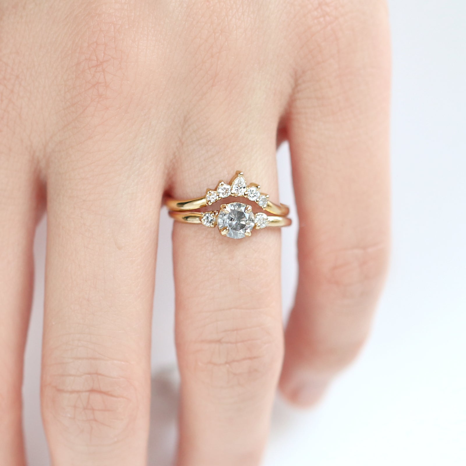 Grace 1/2 ct. Round Salt and Pepper Diamond Ring