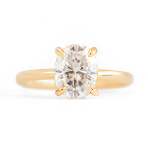 2ct. Magnolia Oval Four Prong Solitaire Ring