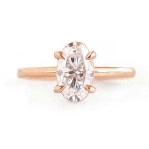 Jamie Park Jewelry -Magnolia 2 ct. Elongated Oval Moissanite Ring