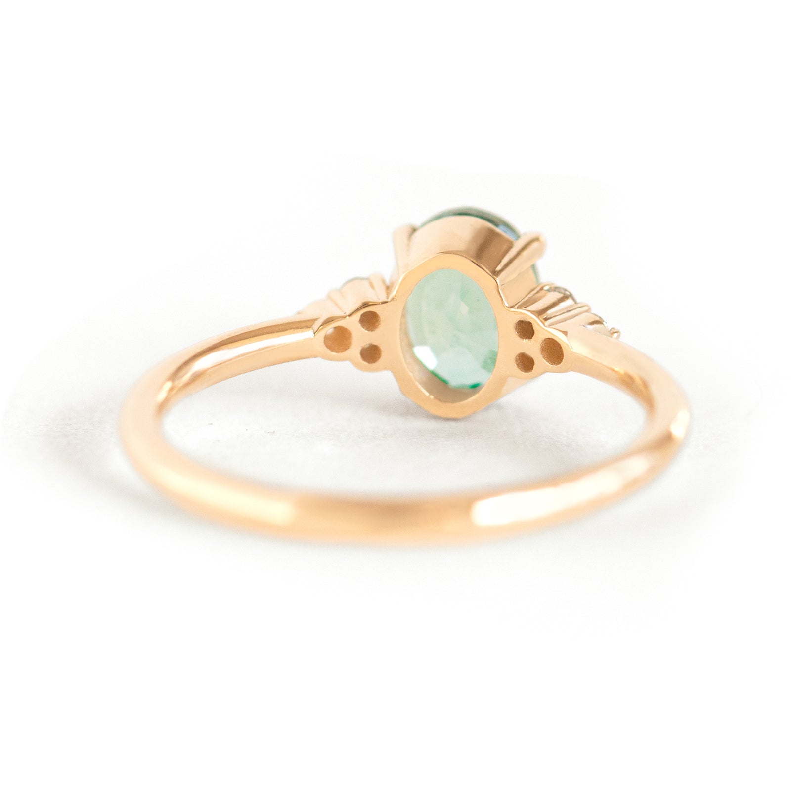 1.4ct.Oval Montana Teal Sapphire Sienna Ring