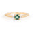 Asscher Cut Teal Sapphire Diamond Ring