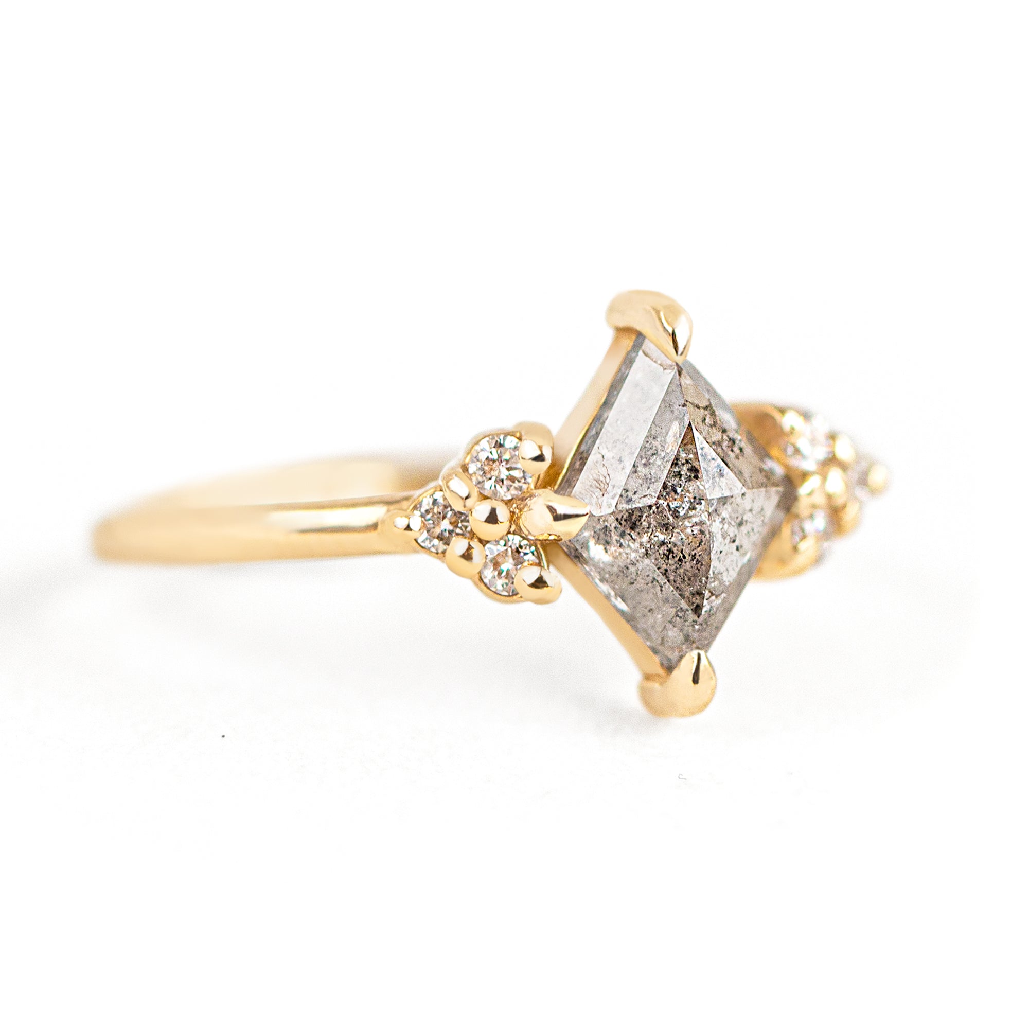 Jamie Park Jewelry - 3/4ct. Sienna Kite Cut Salt and Pepper Diamond Ring