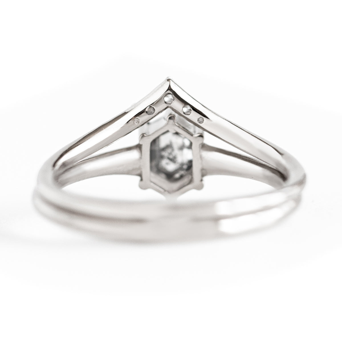 Jamie Park Jewelry - 0.79 tcw Hexagon Salt and Pepper Diamond Set