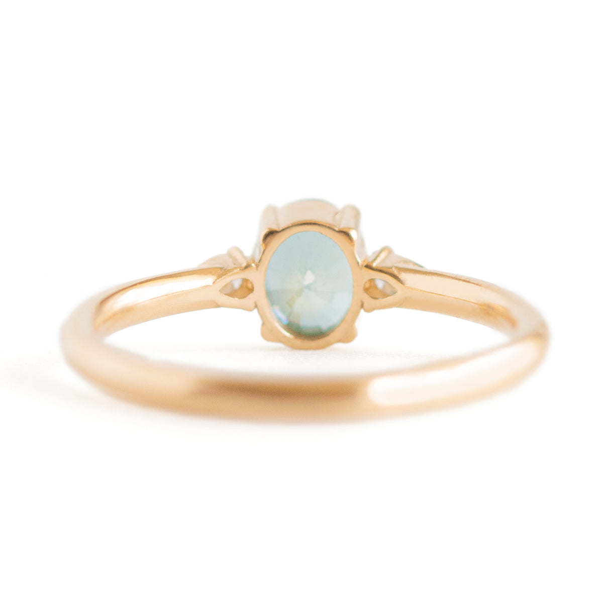 Jamie Park Jewelry - 1.05 ct. Montana Sapphire Pear Cut Diamond Ring