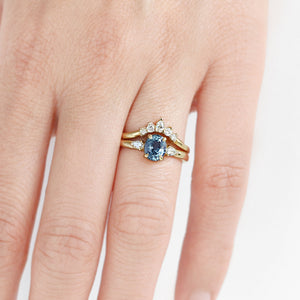 Jamie Park Jewelry - 1.05 ct. Montana Sapphire Pear Cut Diamond Ring
