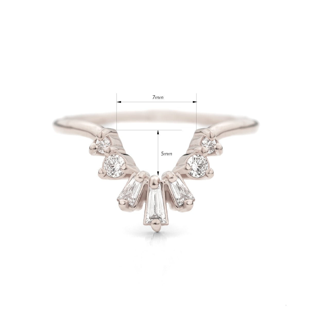 Baguette Contour Band by Jamie Park Jewelry