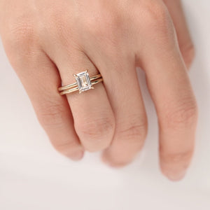 Bella Emerald White Sapphire Ring by Jamie Park Jewelry