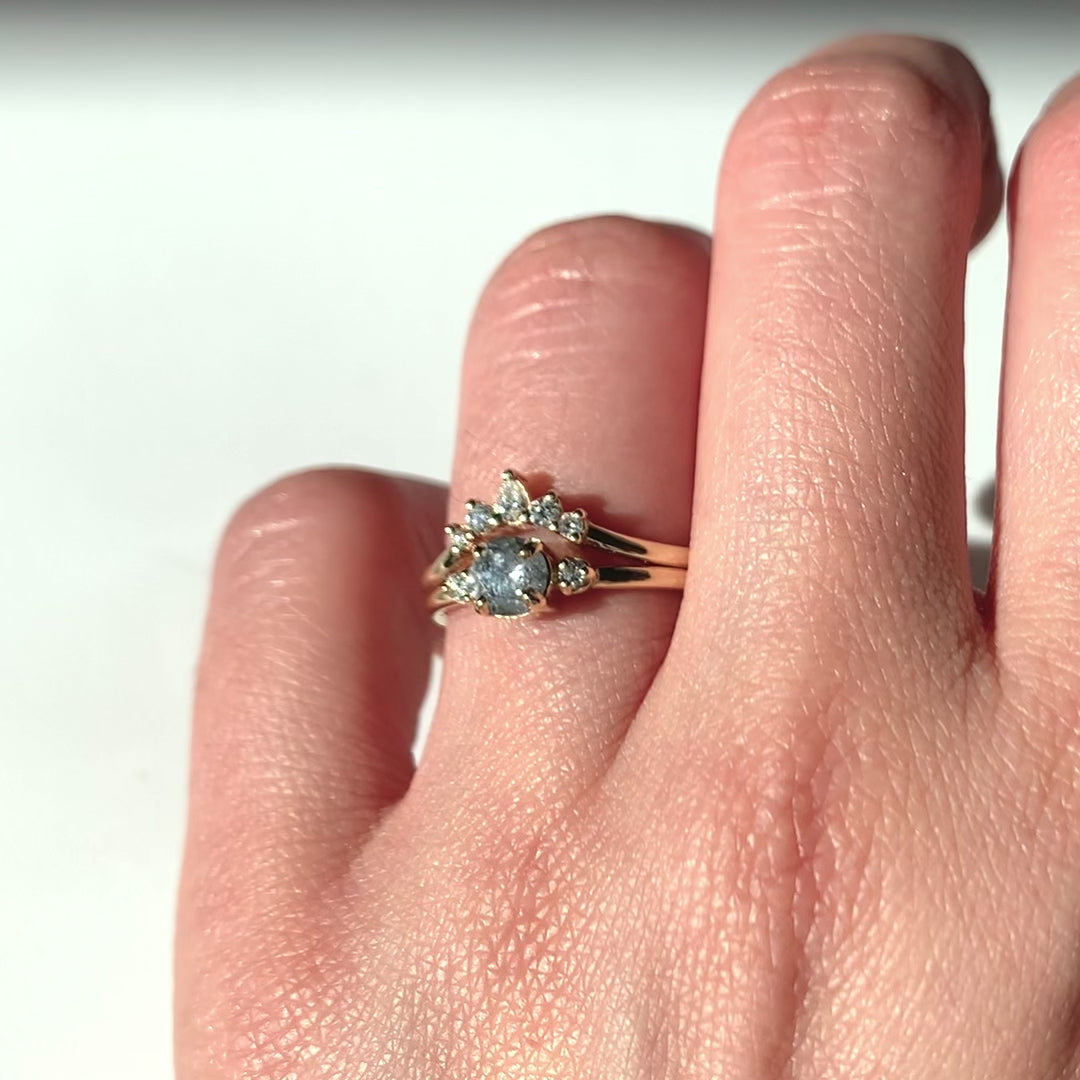 Grace 1/2 ct. Round Salt and Pepper Diamond Ring