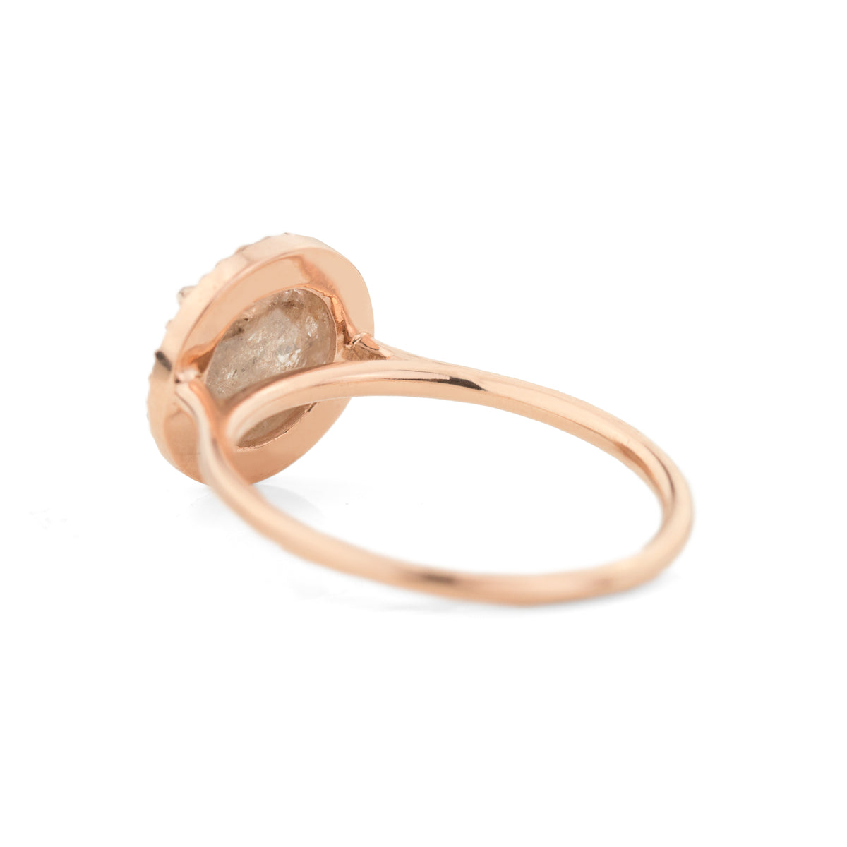 Blush Salt and Pepper Halo Ring