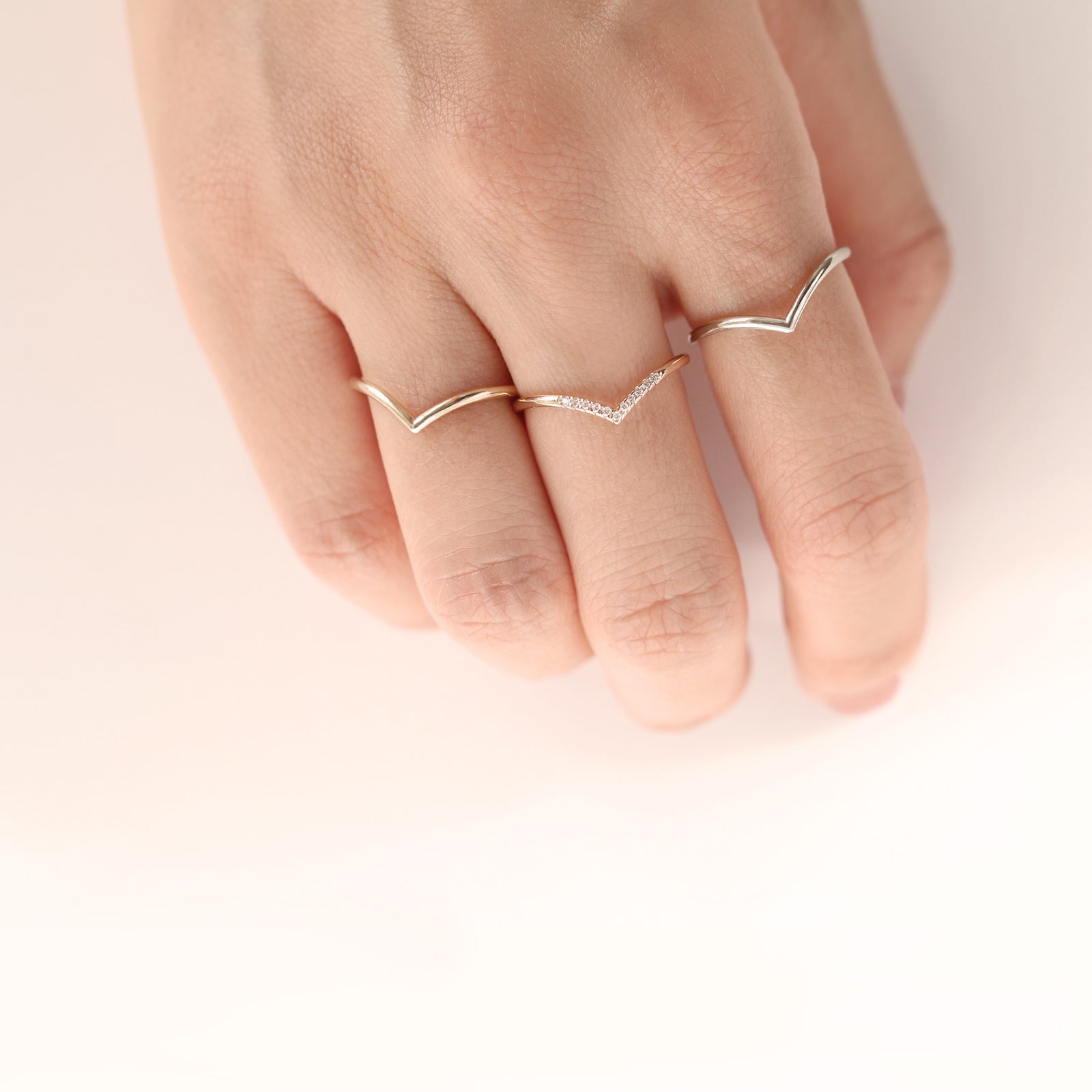 Diamond Chevron Ring