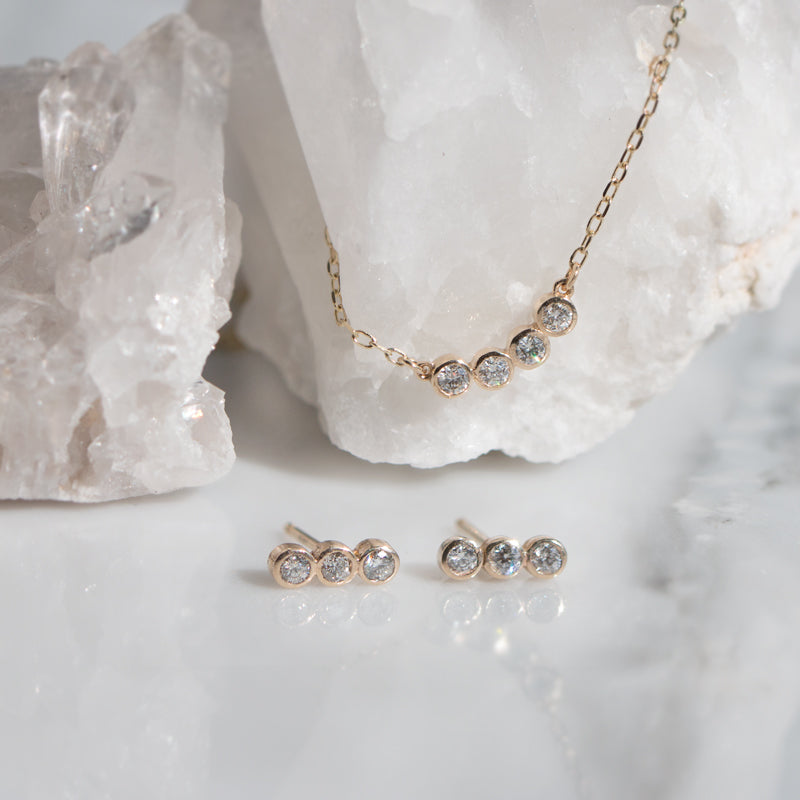 diamond bar earrings by jamie park jewelry