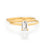 Emerald Cut White Sapphire Ring Set