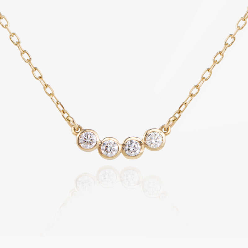 5 Stone Diamond Oval Necklace – The Diamondaire Shop