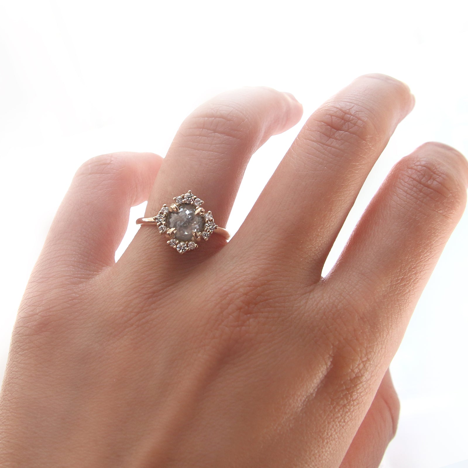 Four leaf clover engagement ring new arrivals