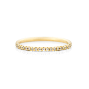1/8 tcw. Solaris Pavé Half-Eternity Ring