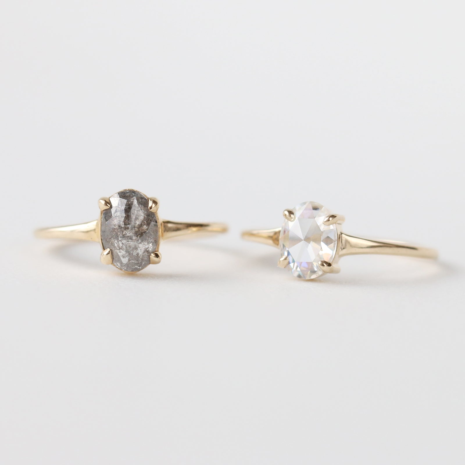 Jamie Park Jewelry | Haven Oval Rose Cut Moissanite Ring https://jamieparkjewelry.com/products/haven-moissanite-ring If you have had your heart set on a unique yet minimal design, the Haven Oval Rose Cut Moissanite Ring is the perfect choice. The larger facets create more dramatic brilliance, while the vintage-inspired rose cut adds a romantic and unique touch to this ring. The low-profile setting makes it ideal for everyday wea