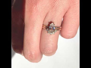 Pear Cut White Sapphire Ring