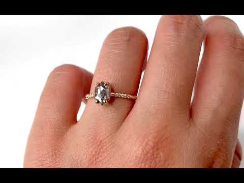 3/4 CT. Hexagon Cut Ava Ring