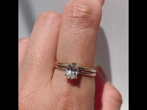 Morgan Oval White Sapphire Ring