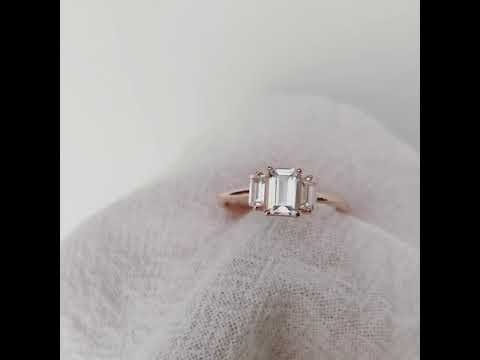 Geo White Sapphire Ring