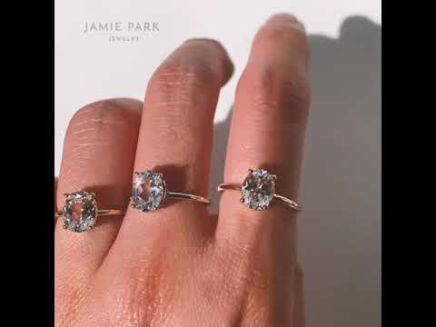 Luna Oval White Sapphire Ring