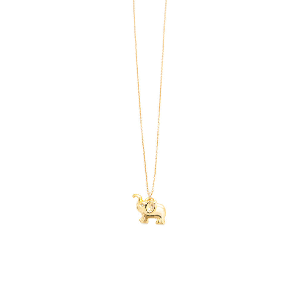 Diamond elephant charm necklace by jamie park, handmade jewelry