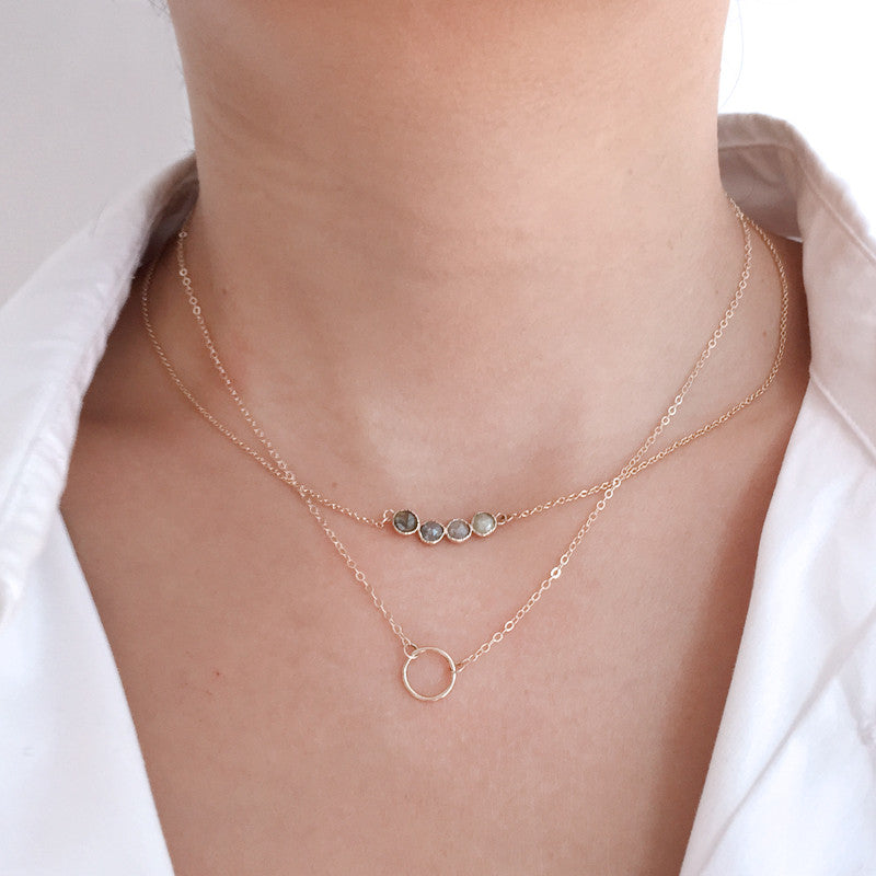 Gold Plated Sterling Silver Open Circle Pendant Necklace - Lovisa