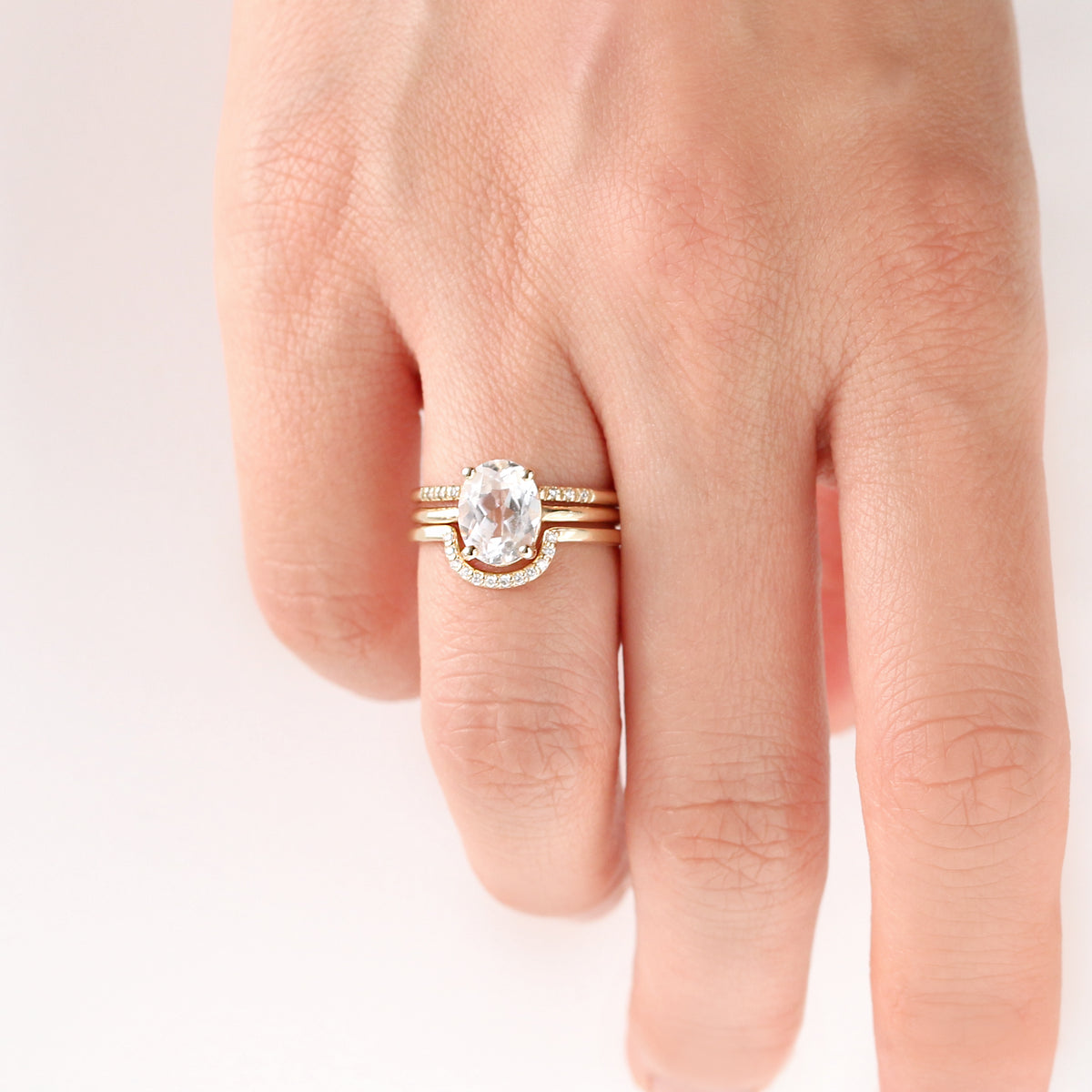 Diamond cuff ring top