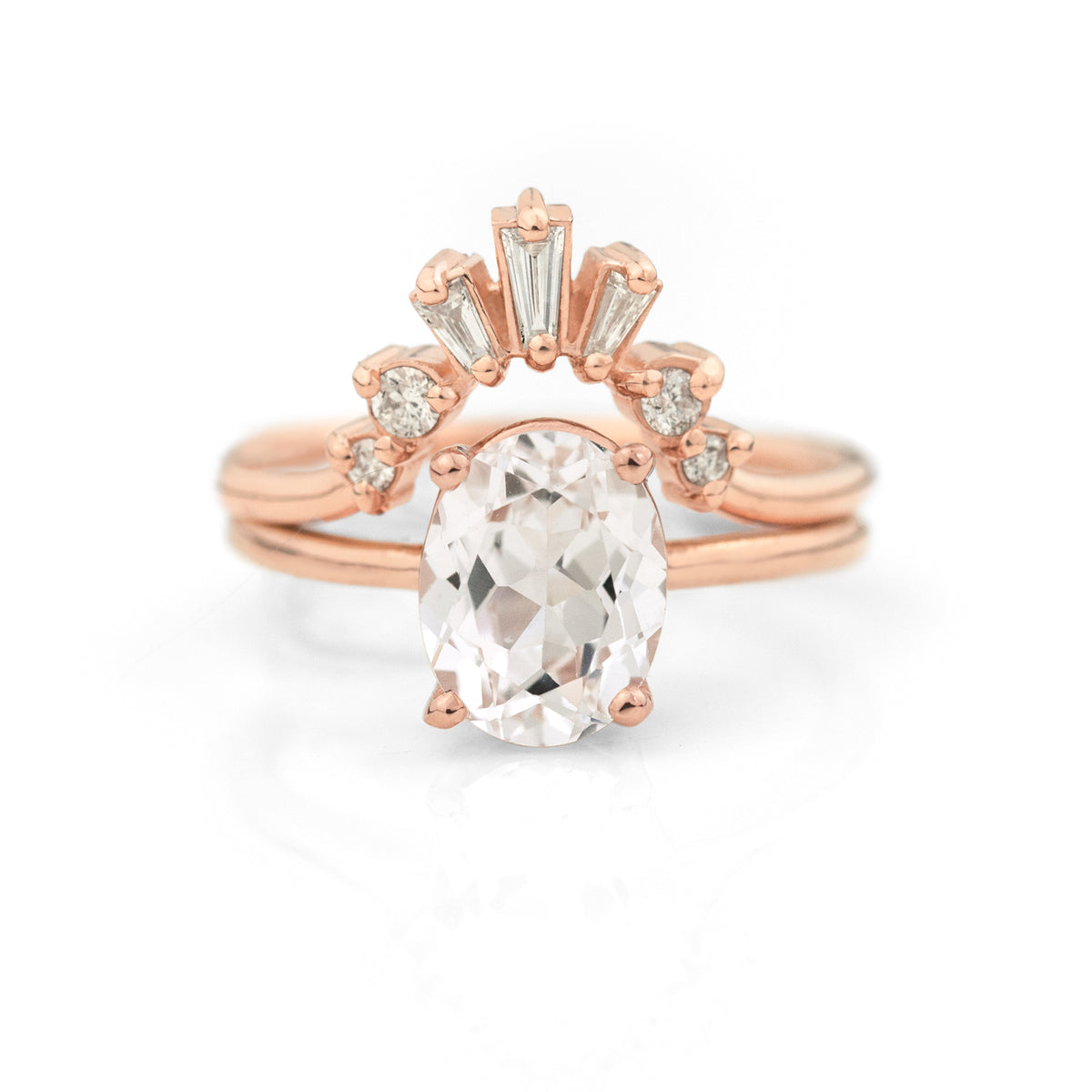 Luna Ring, Baguette Contour Band by Jamie Park Jewelry