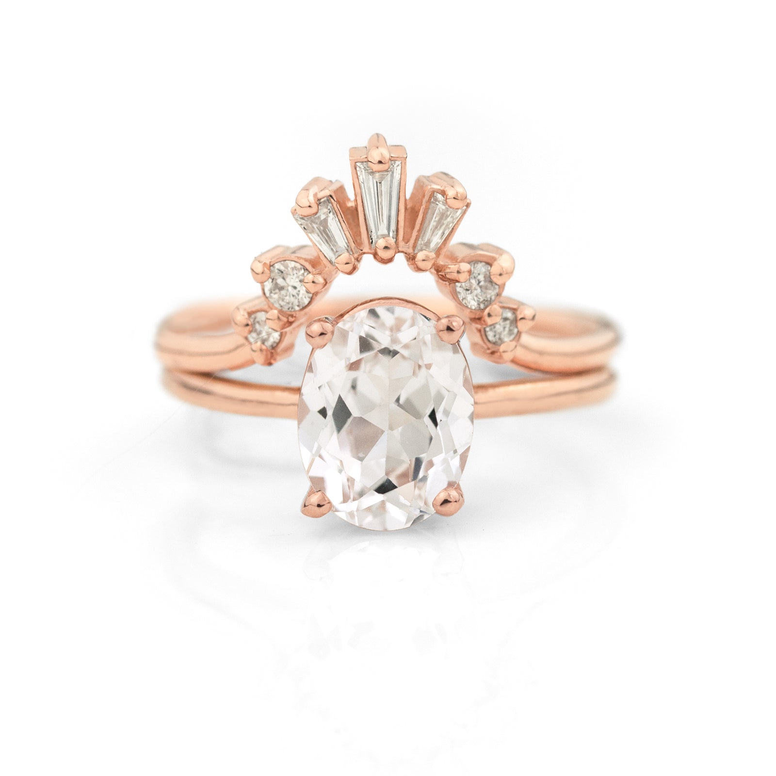 Luna Ring, Baguette Contour Band by Jamie Park Jewelry